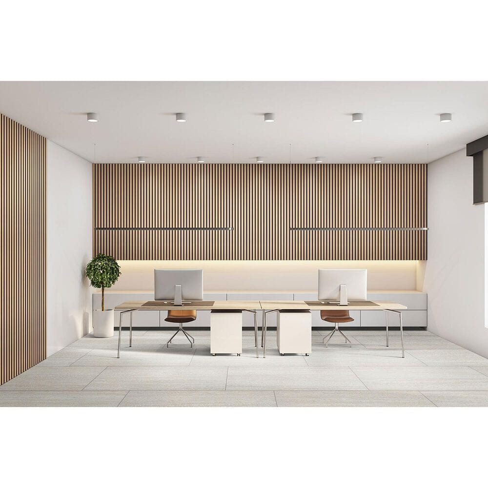 MS International Acoustic Wood Slat Almond 24" x 48" Wall Panels, , large