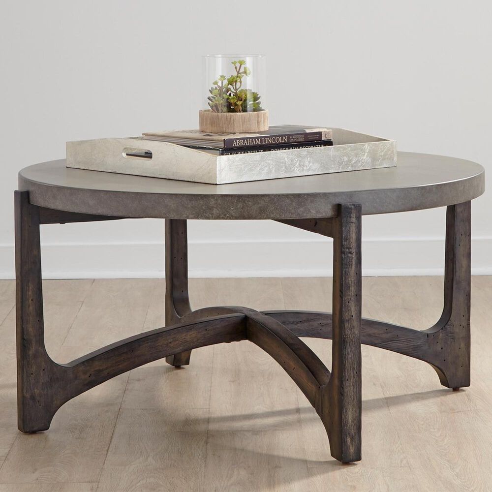 Belle Furnishings Round Cocktail Table Nebraska Furniture Mart