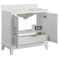37B Fenwick 36" Single Bathroom Vanity in Bright White with Glossy White Composite Stone Top and Backsplash, , large