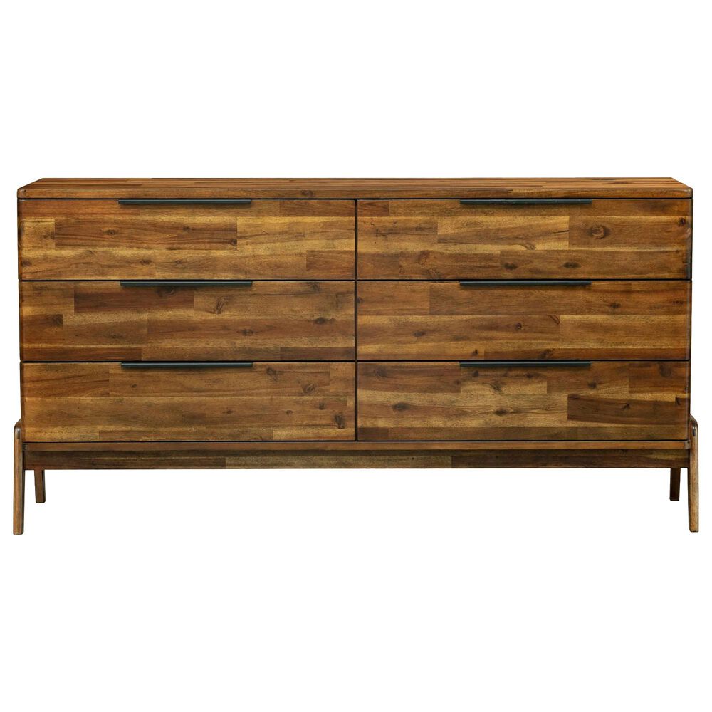 Lh Imports Remix 6-Drawer Dresser in Estelle Brown, , large