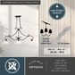 Vaxcel Monrovia 3-Light Linear Chandelier in Oil Rubbed Bronze, , large