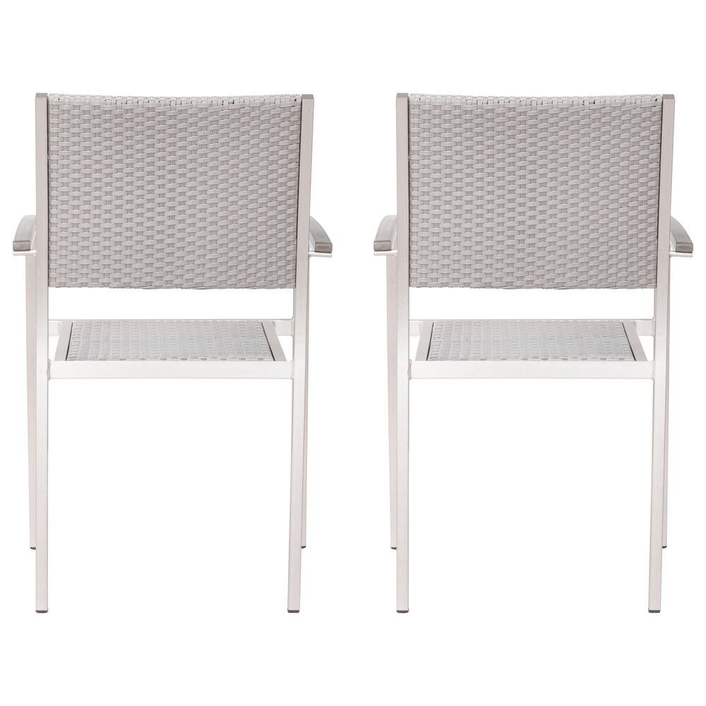 Zuo Modern Metropolitan Arm Chair in Silver &#40;Set of 2&#41;, , large