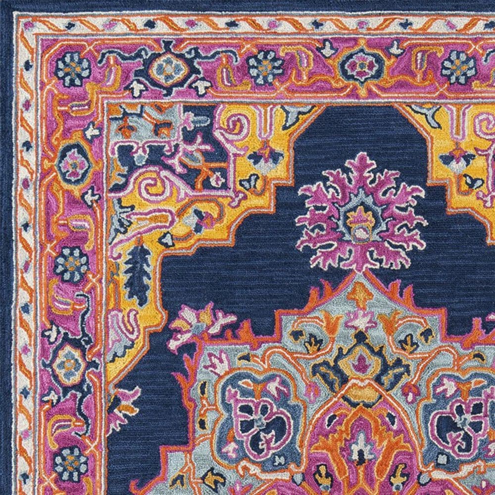 Momeni Ibiza IBI-01 3&#39; x 5&#39; Navy Area Rug, , large