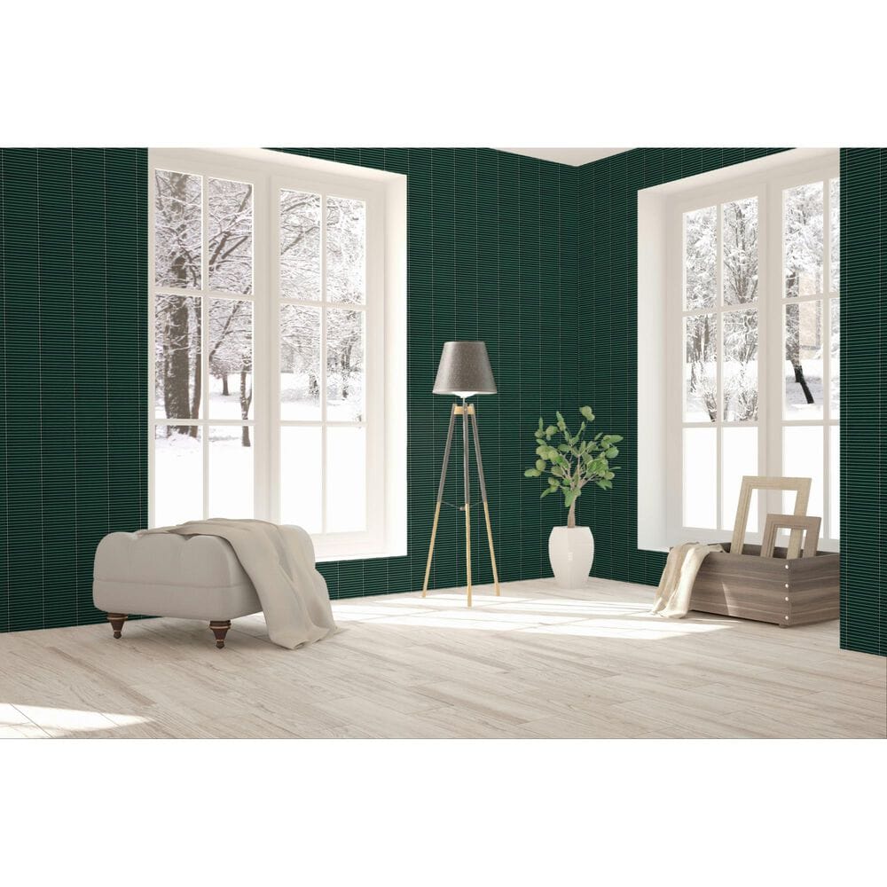 Dal-Tile Artefino Vintage Jade 2" Floret on 12" x 12" Porcelain Mosaic Sheet, , large