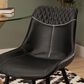 Linon Home Decor Edler Side Chair with Black Upholstery in Black (Set of 2), , large