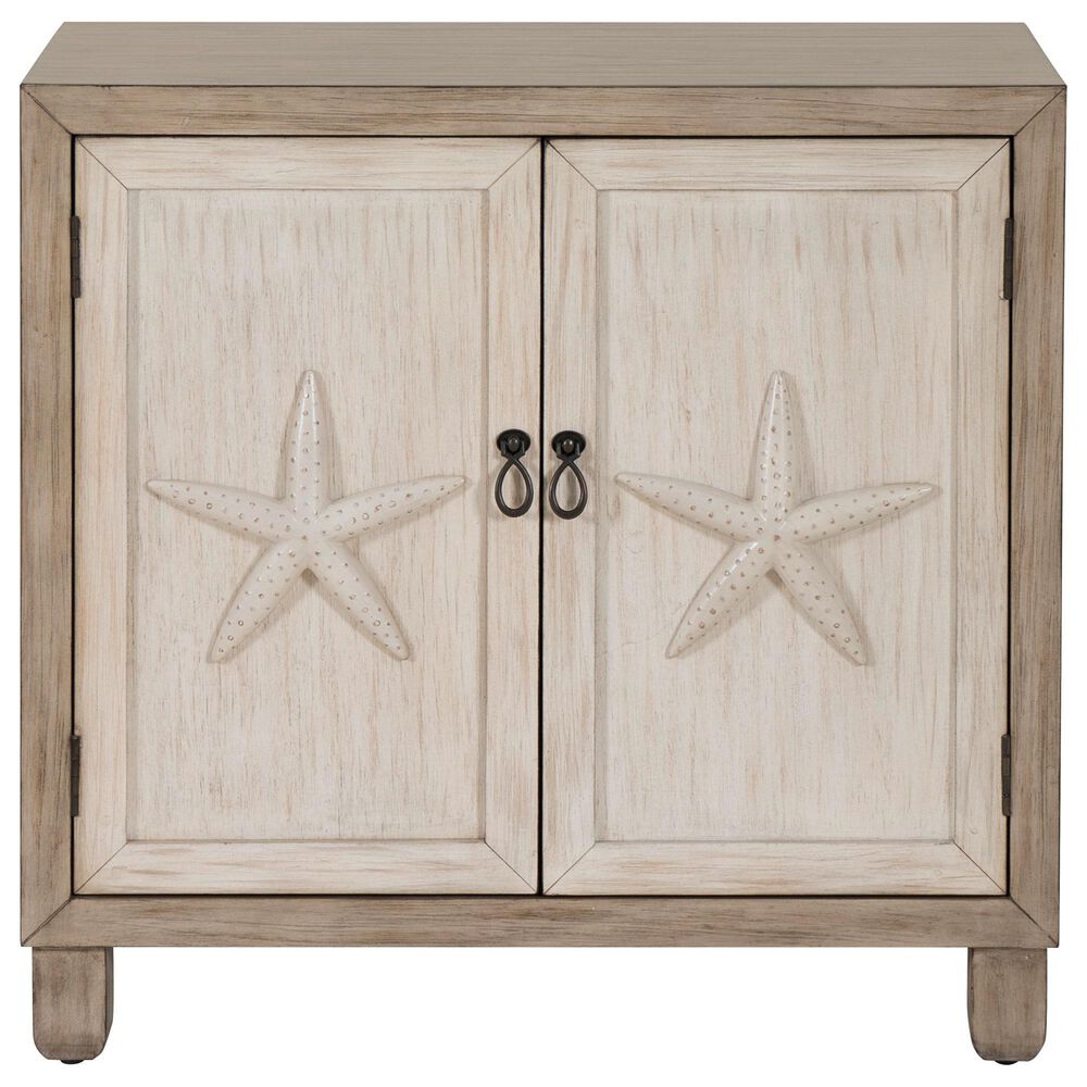 Linon Home Decor Jindran 2-Door Cabinet in Grey and Off White, , large