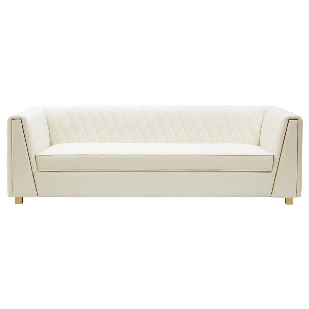 Tov Furniture Wafa Sofa in Cream Velvet, , large