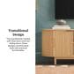 Walker Edison Chloe 60" TV Stand in Coastal Oak, , large