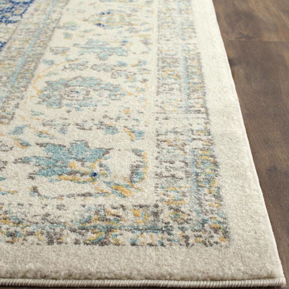 Safavieh Evoke EVK220C 2&#39;2&quot; x 4&#39; Ivory and Blue Scatter Rug, , large