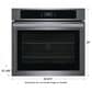 Frigidaire 30" Single Electric Wall Oven with Fan Convection in Black Stainless Steel, , large