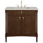 James Martin Kinnsden 36" Single Bathroom Vanity in Sable Oak with 3 cm Siberian Silestone Top and Rectangular Sink, , large