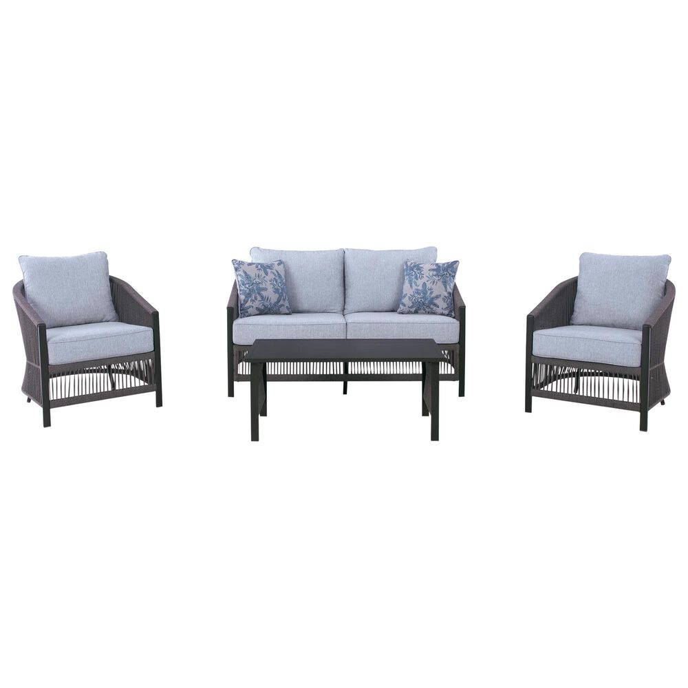 Ashley Bridges Beach 4-Piece Patio Conversation Set in Gray, , large