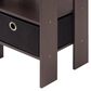 HOMLUX 2-Piece 1-Shelf End Table with Bin Drawer in Dark Brown, , large