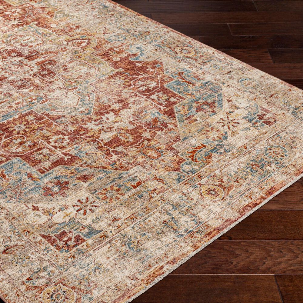 Surya Aspendos 10&#39; x 13&#39;11&quot; Rust, Burgandy, Dusty Pink, Dark Blue, Wheat, Taupe, Gray, Black and Cream Area Rug, , large