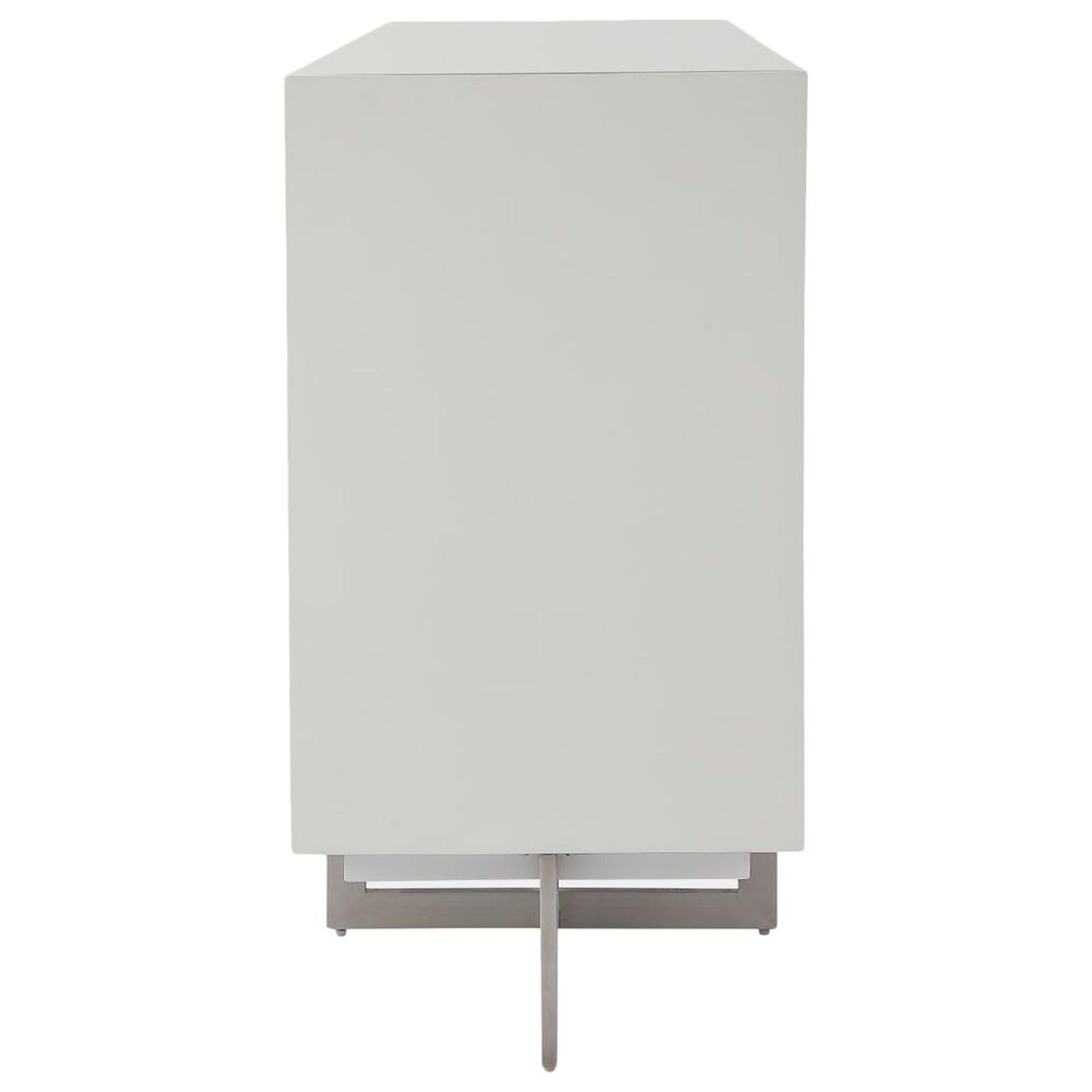 Urban Home Eliza Sideboard in Ultra White and Brushed Stainless, , large