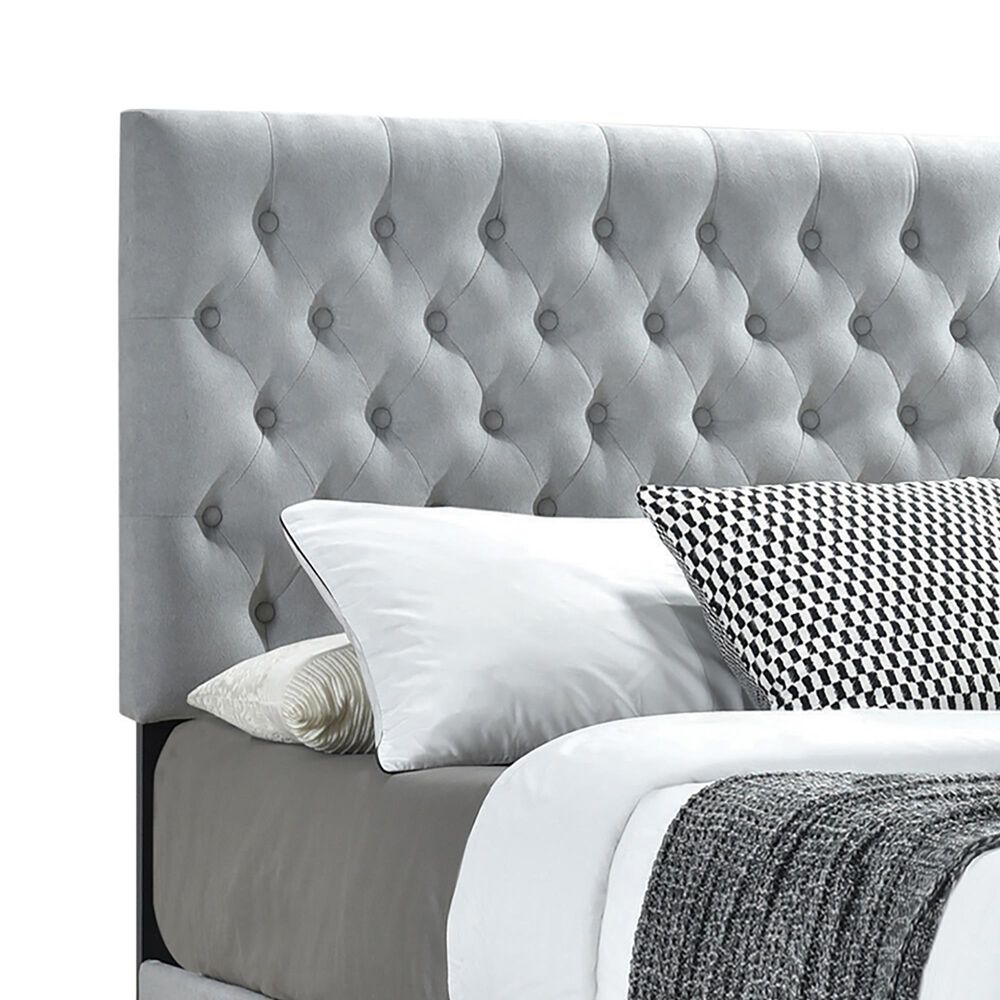 Pacific Landing Soledad Full Upholstered Storage Bed in Grey, , large