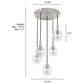 Hunter Maple Park 5-Light Cluster in Brushed Nickel, , large