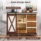 HOMLUX 56" Kitchen Island with Drop Leaf in White, , large