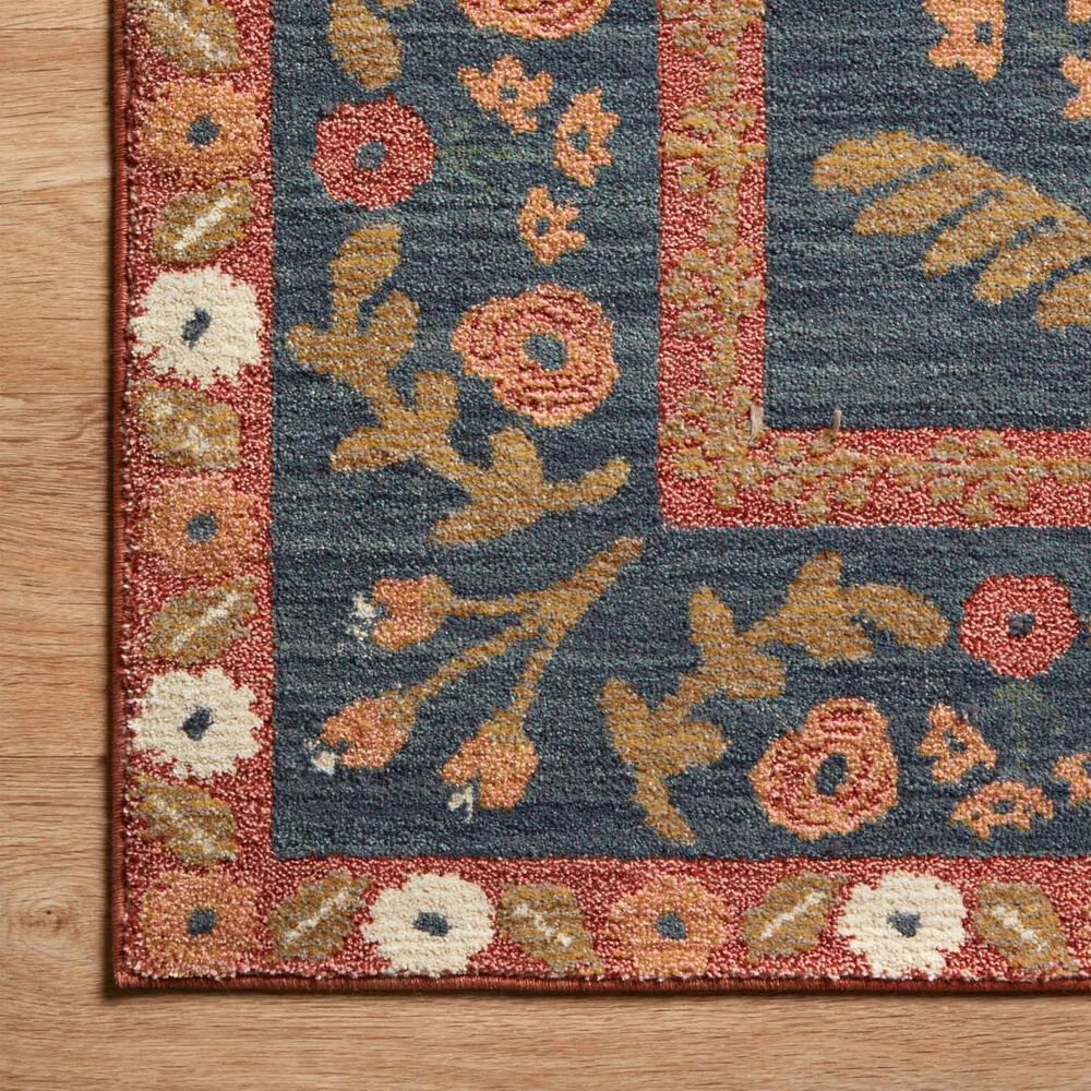 Loloi Fiore FIO-01 2&#39;7&quot; x 8&#39; Navy and Rust Runner, , large