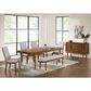 Ashley Lyncott Upholstered Dining Bench in Medium Brown, , large