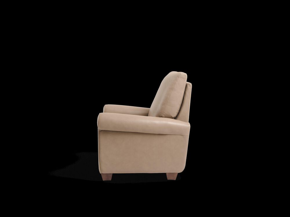 American Leather Sutton Leather Chair in Titan Champagne, , large