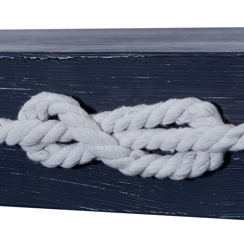 Maple and Jade 32&quot; x 3&quot; Wall Shelf in Ocean Blue and White &#40;Set of 3&#41;, , large