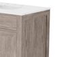 Lexora Home Abbey 84" Double Bathroom Vanity in Grey Oak with 2 cm White Carrara Marble Top and Rectangular Sinks, , large