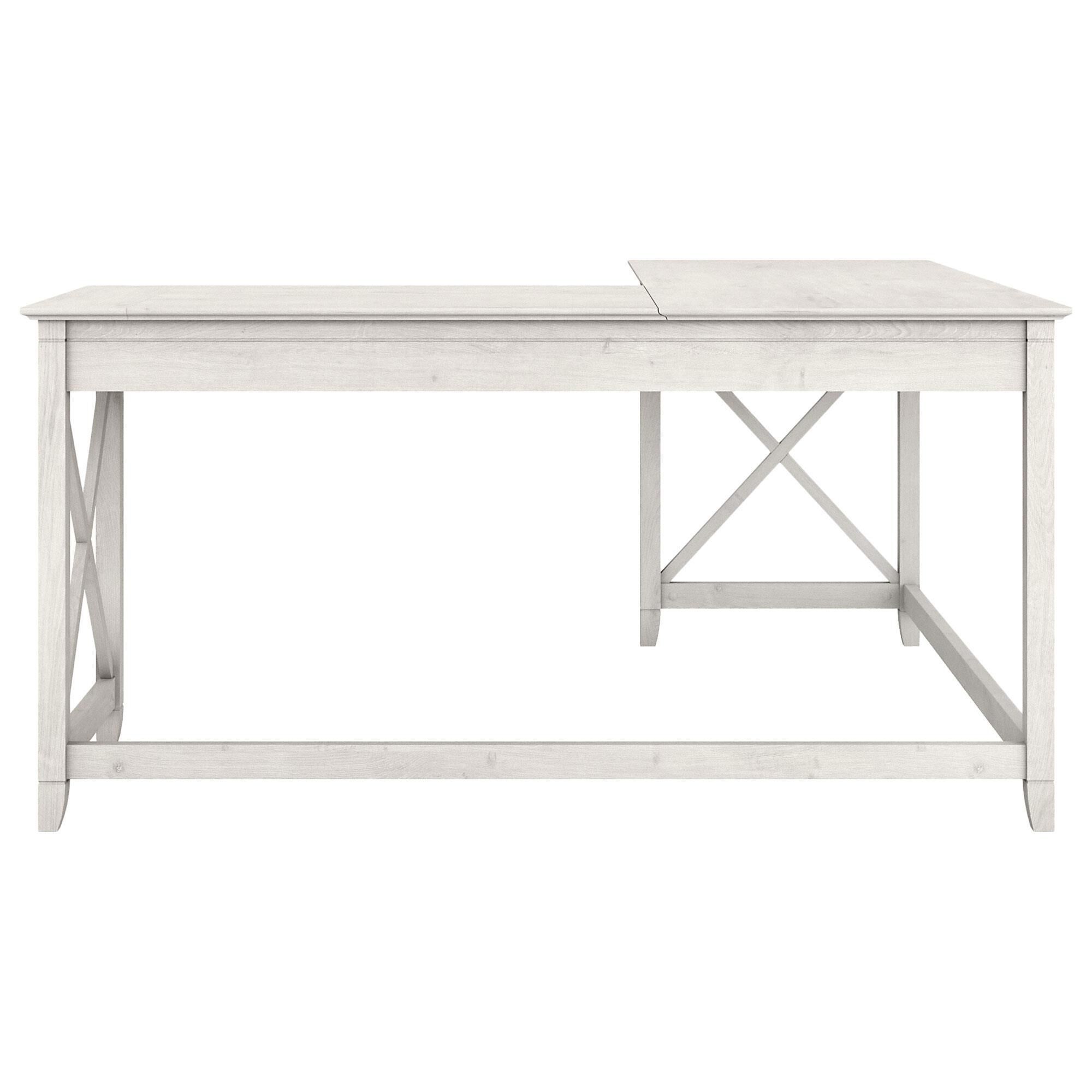 Bush key west l sales shaped desk white