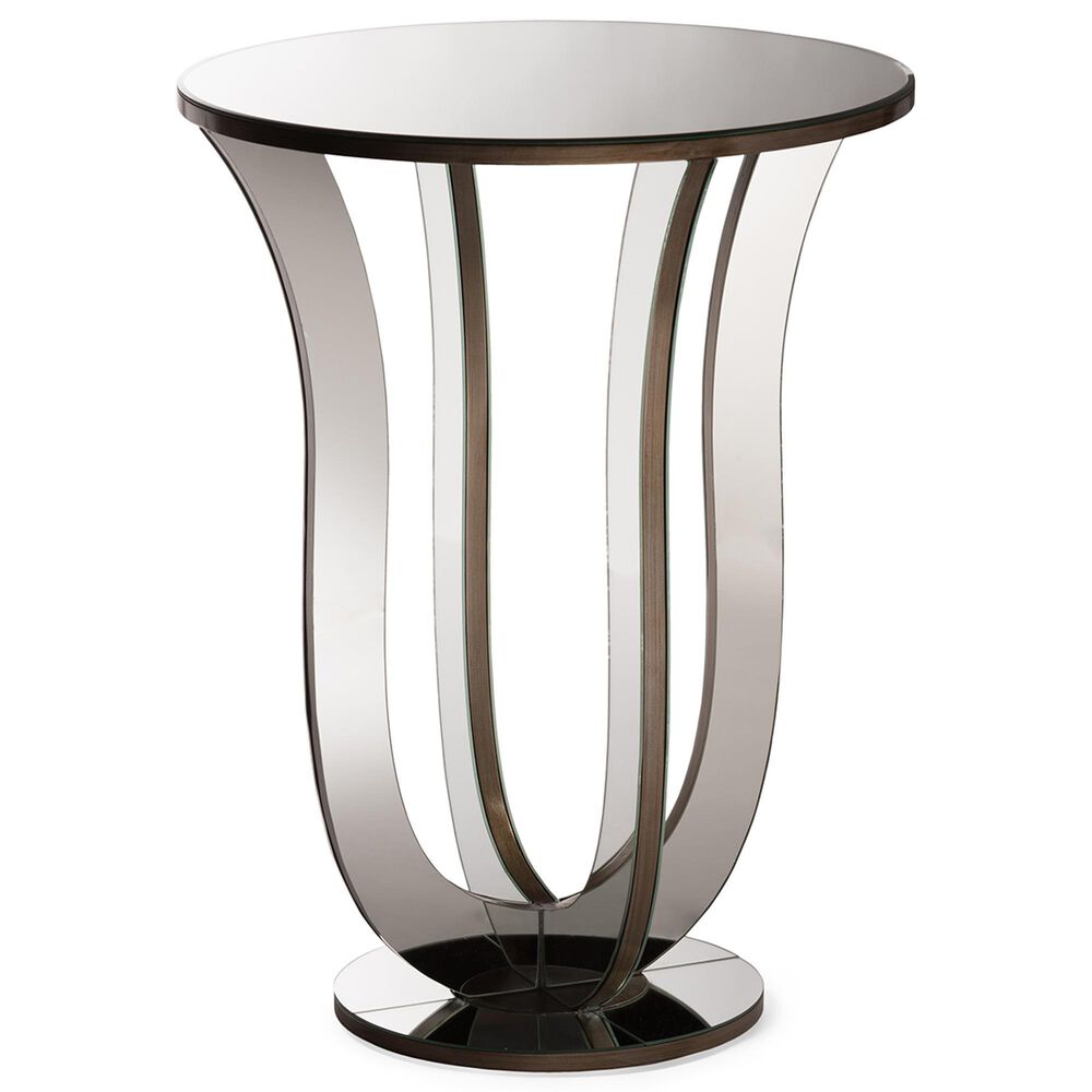 Baxton Studio Kylie Accent Side Table in Silver, , large