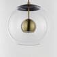 Maxim Lighting Nucleus 1-Light LED Pendant in Black and Natural Aged Brass, , large