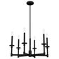 Hunter Briargrove Single Tier Chandelier in Matte Black, , large