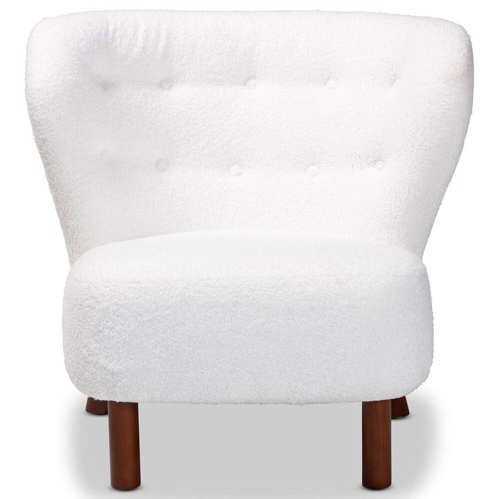 Baxton Studio Cabrera Accent Chair in White, , large