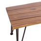Hearth and Haven Zion Outdoor Modern Rectangular Coffee Table with Metal Hairpin Legs in Teak, , large