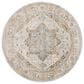 Surya Brunswick 5"3" Round Dusty Sage, Charcoal, Olive, Light Gray, Taupe, White, Teal and Light Beige Area Rug, , large