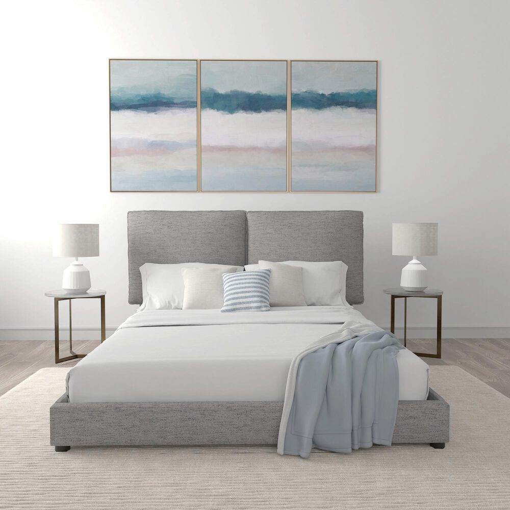 Richlands Furniture Arden Queen Upholstered Platform Bed in Nature Gray, , large
