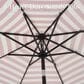 HOMLUX 10" Patio Umbrella with Adjustable Tilt and Scalloped Edge in Red, , large