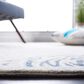 Safavieh Micro-Loop Grey and Ivory 5" Square Area Rug, , large
