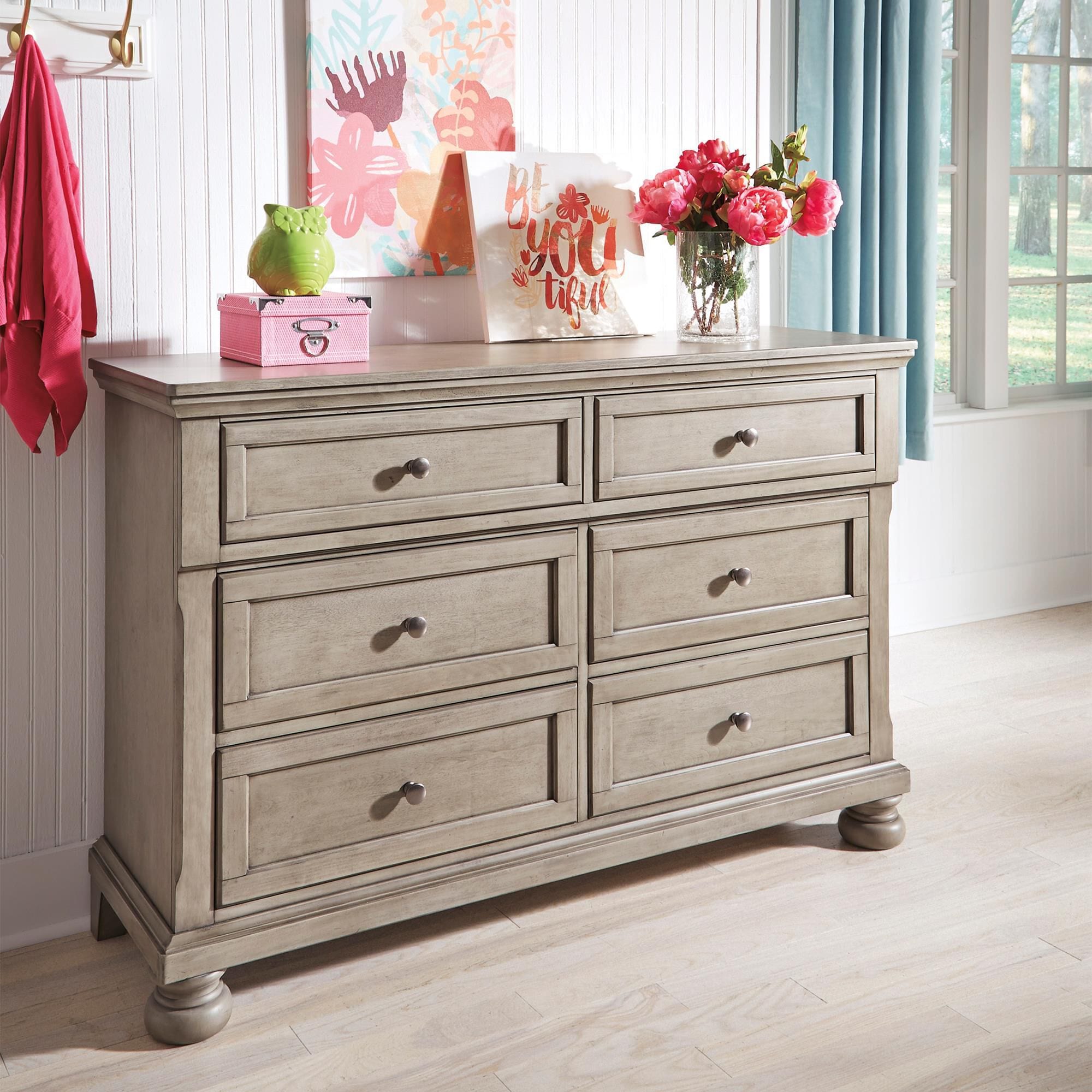 Gray dresser online ashley furniture