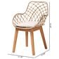 Baxton Studio Ballerina Arm Chair in Greywash and Natural Brown (Set of 2), , large