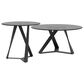 Furniture of America Homer 2-Piece Coffee Table Set in Texture Black and Gray, , large