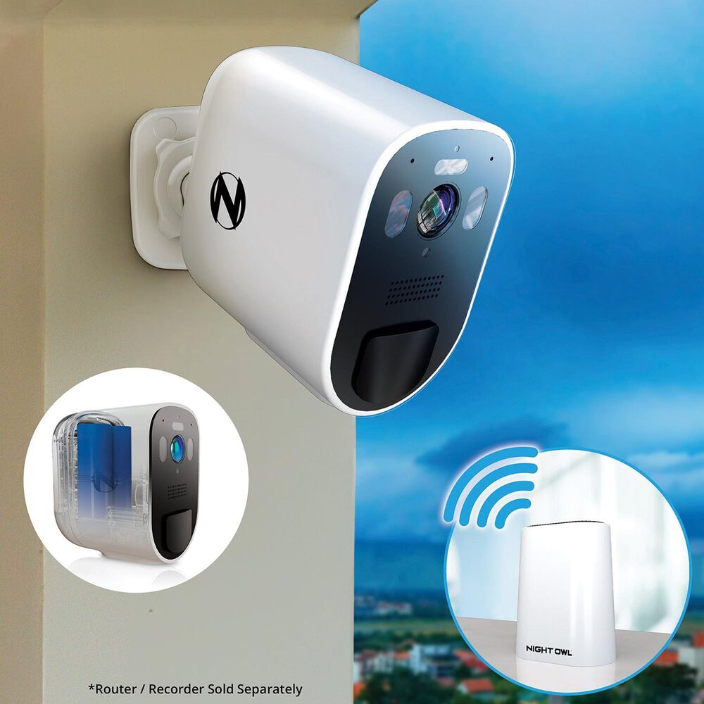 Night Owl Wire Free 2K Spotlight Camera in White, , large