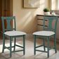 Linon Home Decor Willow Counter Stool with Cream Cushion in Teal, , large
