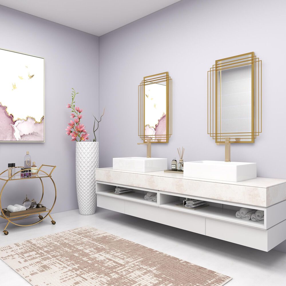 CosmoLiving by Cosmopolitan 24&quot; x 36&quot; Wall Mirror in Shiny Gold, , large