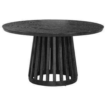 Bassett Mirror Mateo Dining Table in Cerused Black - Table Only, , large