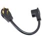 Petra Industries Inc 4-Prong to 3-Prong Dryer Cord Adapter in Black, , large