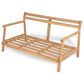 Hearth and Haven Outdoor Loveseat with Cushions and Teak Frame in Beige, , large