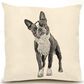 Eric & Christopher Boston Terrier Dog 20" x 20" Throw Pillow in Natural, , large