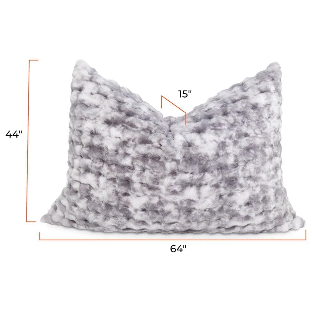 Jaxx LoungePuff Floor Bean Bag Cushion in Phantom Cream, , large