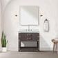 Lexora Home Norwalk 36" Single Bathroom Vanity in Brown Oak with White Quartz Top and Rectangular Sink, , large