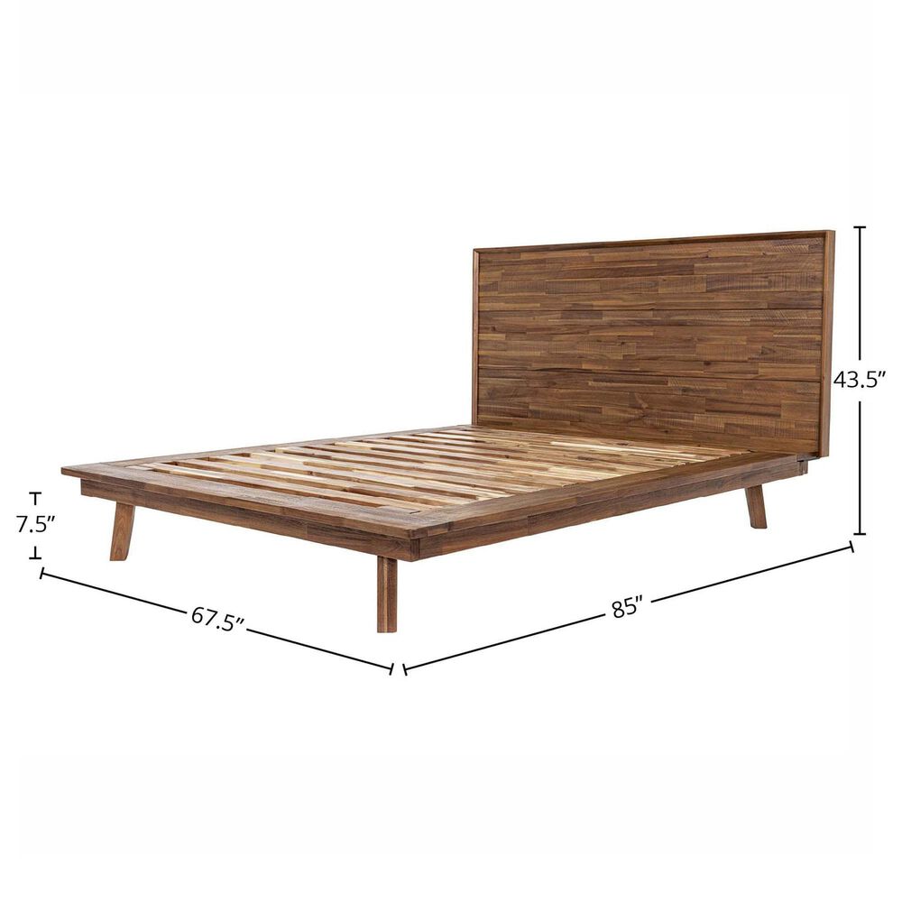 37B Gia Queen Platform Bed in Warm Pecan, , large